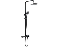 Sofetiy Max - Regendouche - Ø22.5cm - Thermostaatkraan - Doucheset - Regendoucheset - Waterbesparend - Mat Zwart
