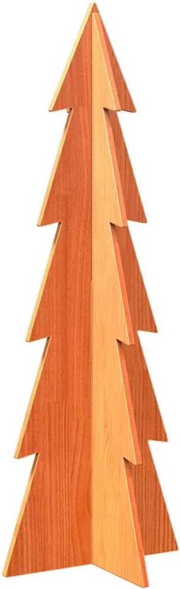 Generic Solid Wood Pine Christmas Tree 59.5 Cm, with Rustic Charm, Exceptional Stability for DIY Design Decoration - ShopVlot
