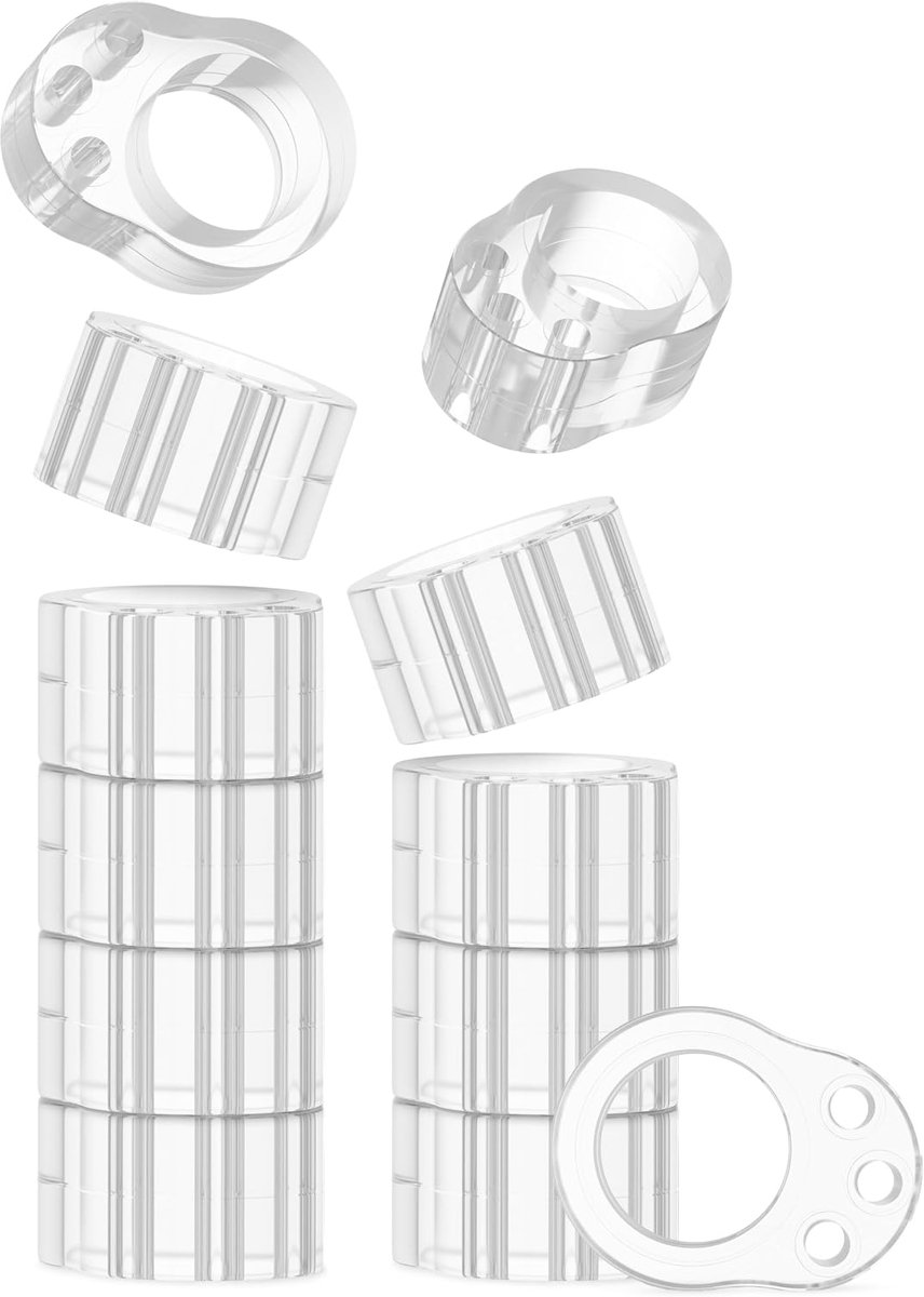 12 x Door Handle Buffer Transparent - Door Stopper to Protect Walls and Furniture - ShopVlot