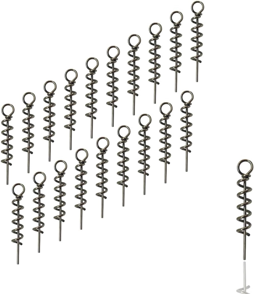 AMZfishing 20 x Bait Spirals S-XXXL - Shallow Screw Spirals - Bait Schrow - Bait-Screw - Corc Screw - ShopVlot