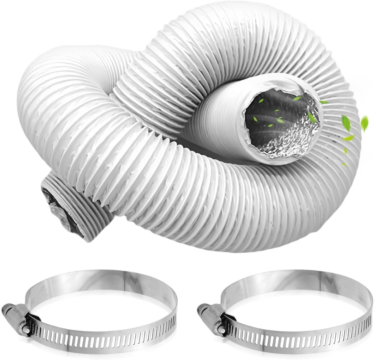 Solidchoice - Afvoerslang Ø 100 mm, Lengte 6 m, Flexibel PVC