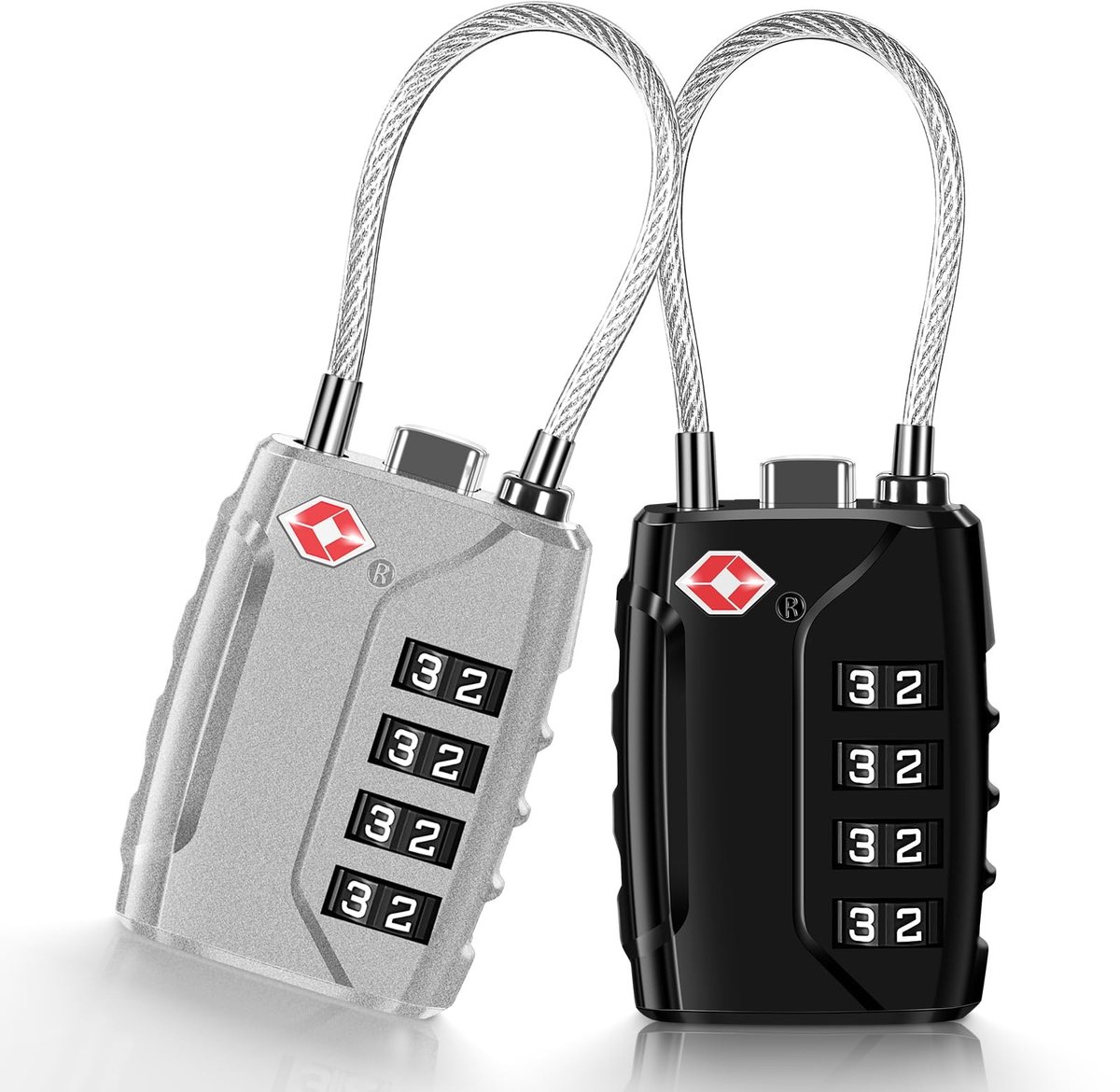 Solidchoice - 2 Stuks TSA Goedgekeurd Bagageslot met 4-Cijferige Combinatie