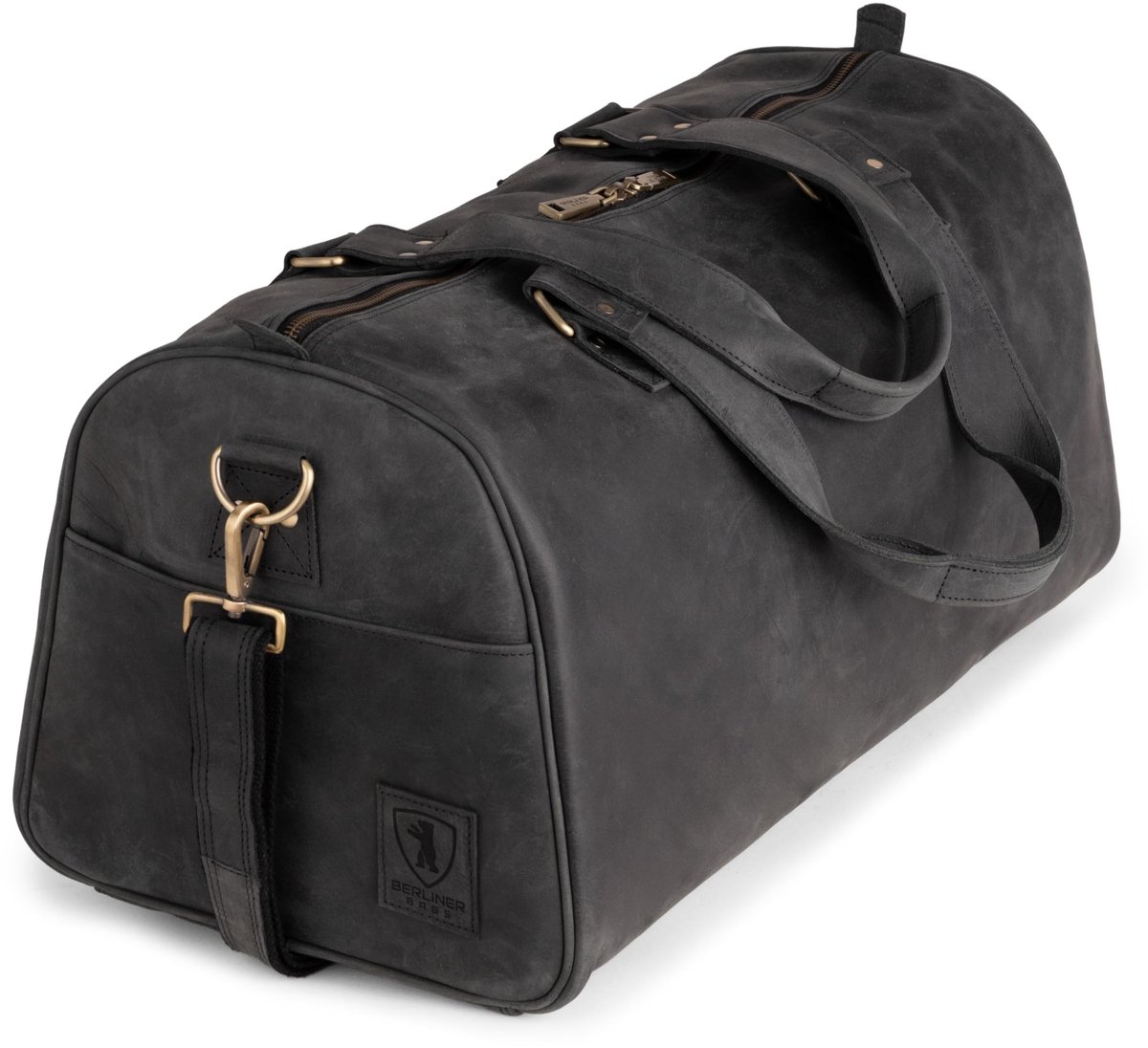 Solidchoice - Leren Reistas Oslo Weekender voor Reizen en Gym