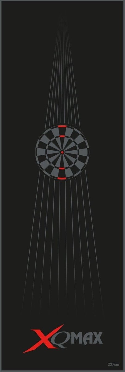 Solidchoice - Dart Mat 237x80 cm - Professionele Dart Rug met Gooi-lijn in Diverse Kleuren