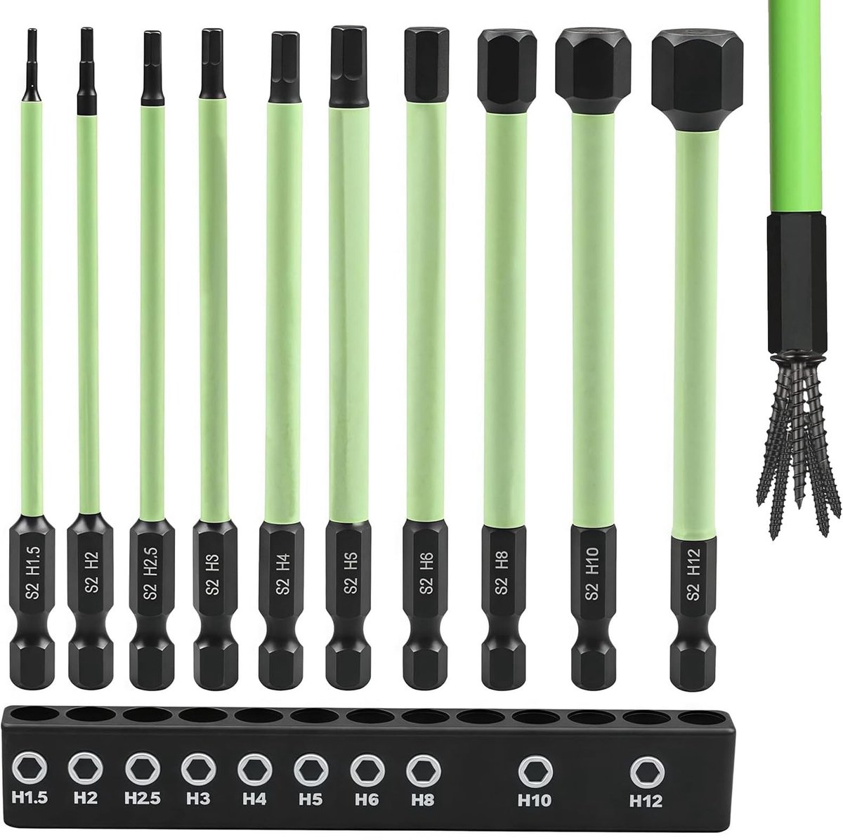 Solidchoice - Set van 10 Hex Schrauben S2, 100 mm, Universeel Compatibel