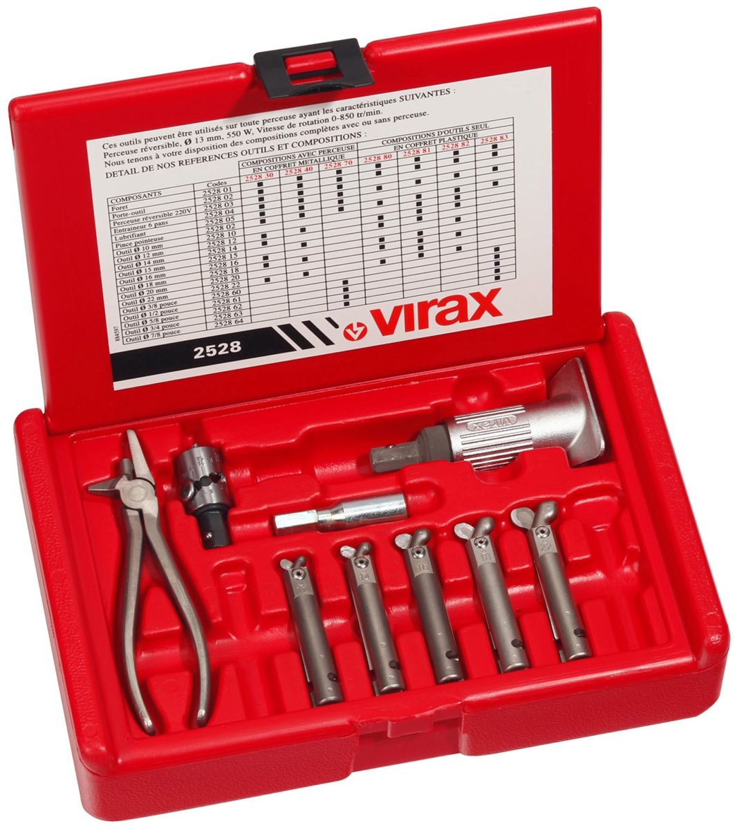 VIRAX Extrudax 12-14-16-18-22 mm mit Bohrer - 252830