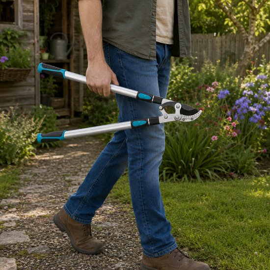 KADAX aambeeld snoeischaar 68–100 cm, telescopische boomschaar voor dikke takken tot 50 mm, tuinschaar met antislip handgrepen en scherp stalen blad voor nauwkeurig snoeien. van KADAX — afbeelding 5