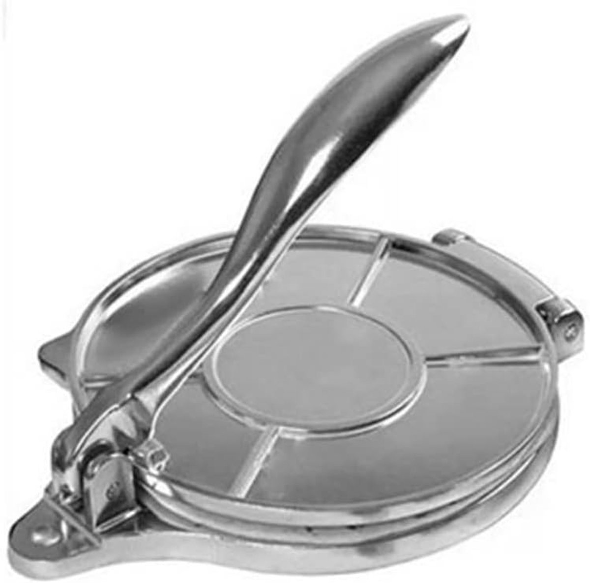 Tortilla Vleespers - Zilver - 16 cm - Roestvrij Staal - Voor het Maken van Tortilla's en Pannenkoeken