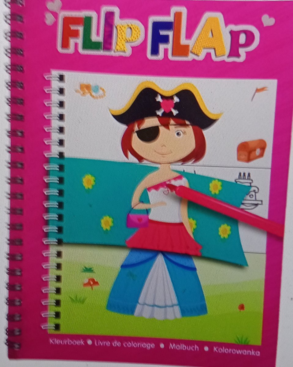 Flip & Flap Colouring Book - Meisje