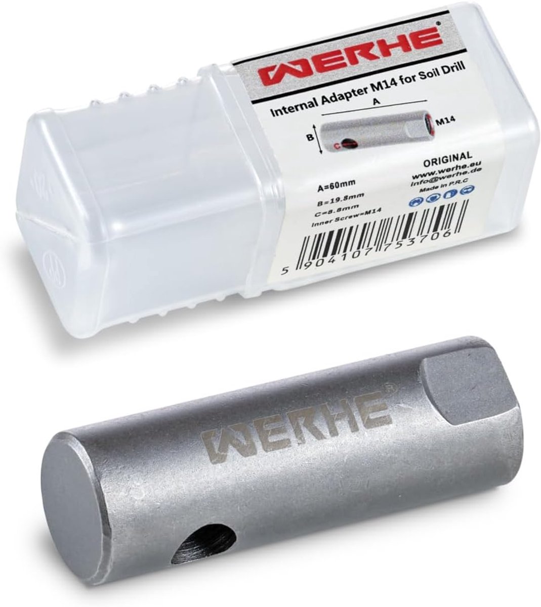 WERHE® Adapter M14 for earth drill, M14 female thread, RAW AID MACHINE, GRINDING MACHINE, for polishing machine - ShopVlot