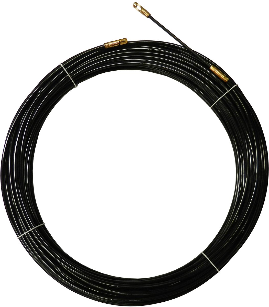 Stak SYN4-015 Nylon kabeltreksonde, zwart, ø 4 mm, 15 meter, met verwisselbare klemmen - ShopVlot