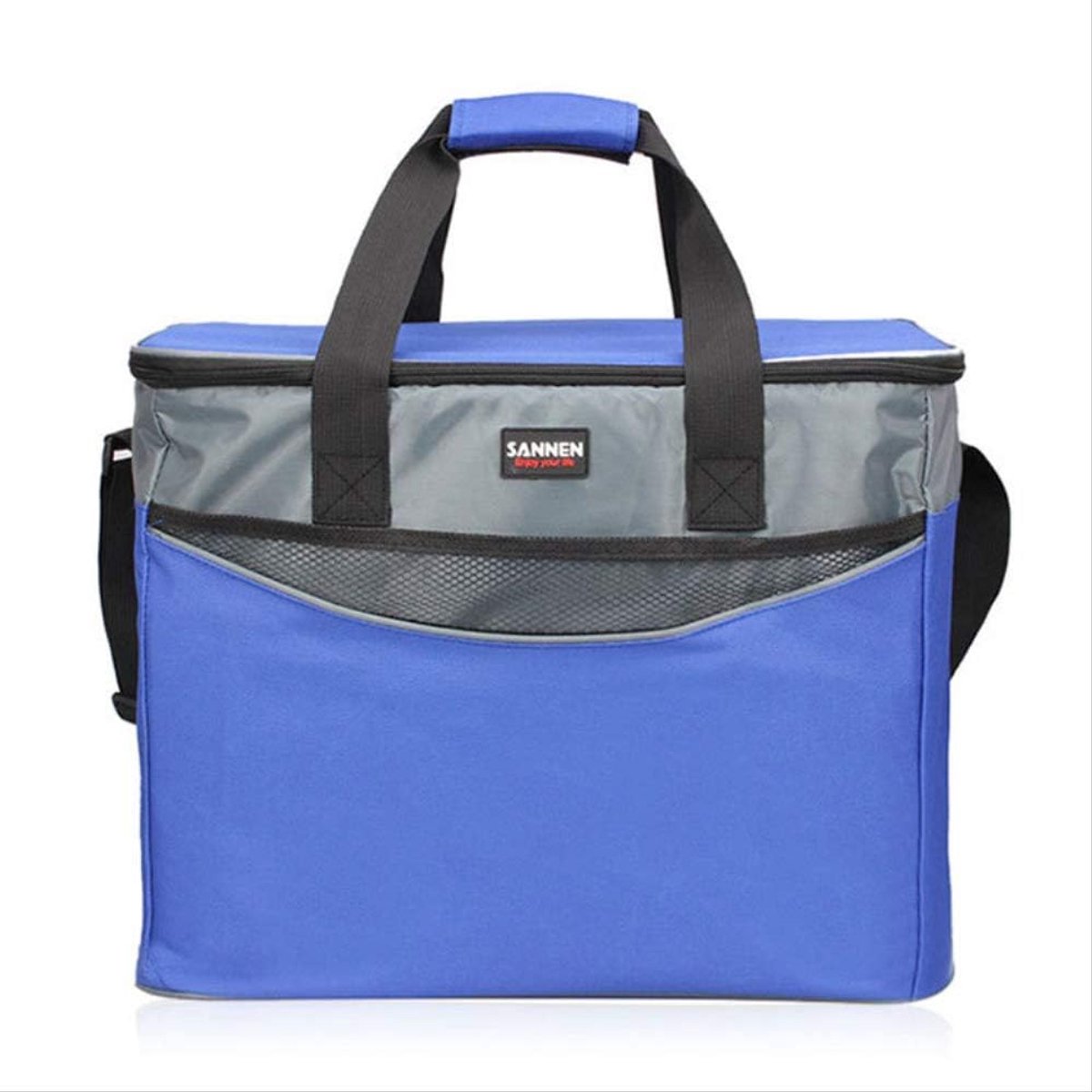 fleece fabric zip cover, shoulder strap for transportation, insulated bags, insulated ice bag, portable ice bag, warm - ShopVlot