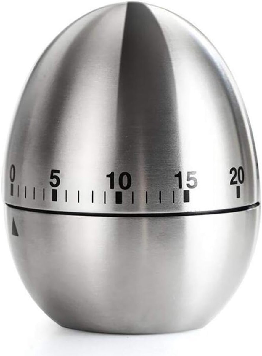 Mechanical Kitchen Timer, Manual Timer, Stainless Steel Egg Alarm Clock Reminder 60 Minutes Cooking Tool Accessories - ShopVlot