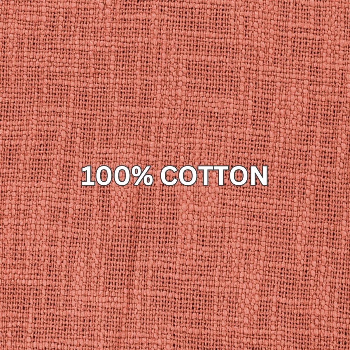 Tiseco Home Studio - Blanket COTTON SLUB - Summer plaid with fringes - 130x160cm - Rust - ShopVlot