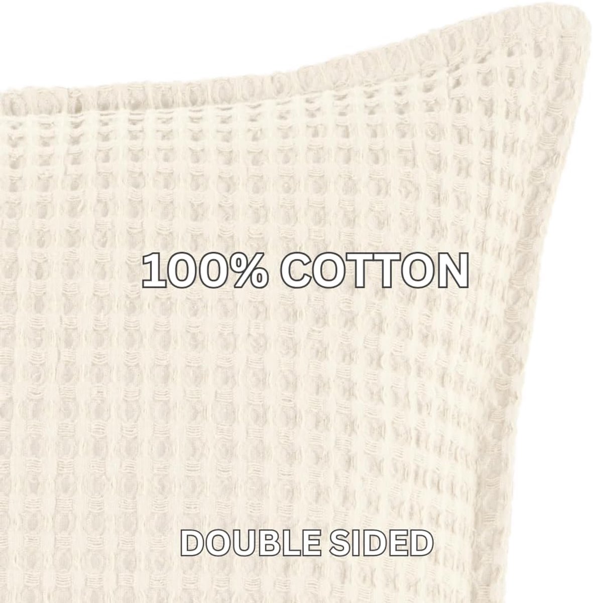 Tiseco - Pillow (filled) HONEYCOMB - Square - 45x45 cm - Ivory - ShopVlot