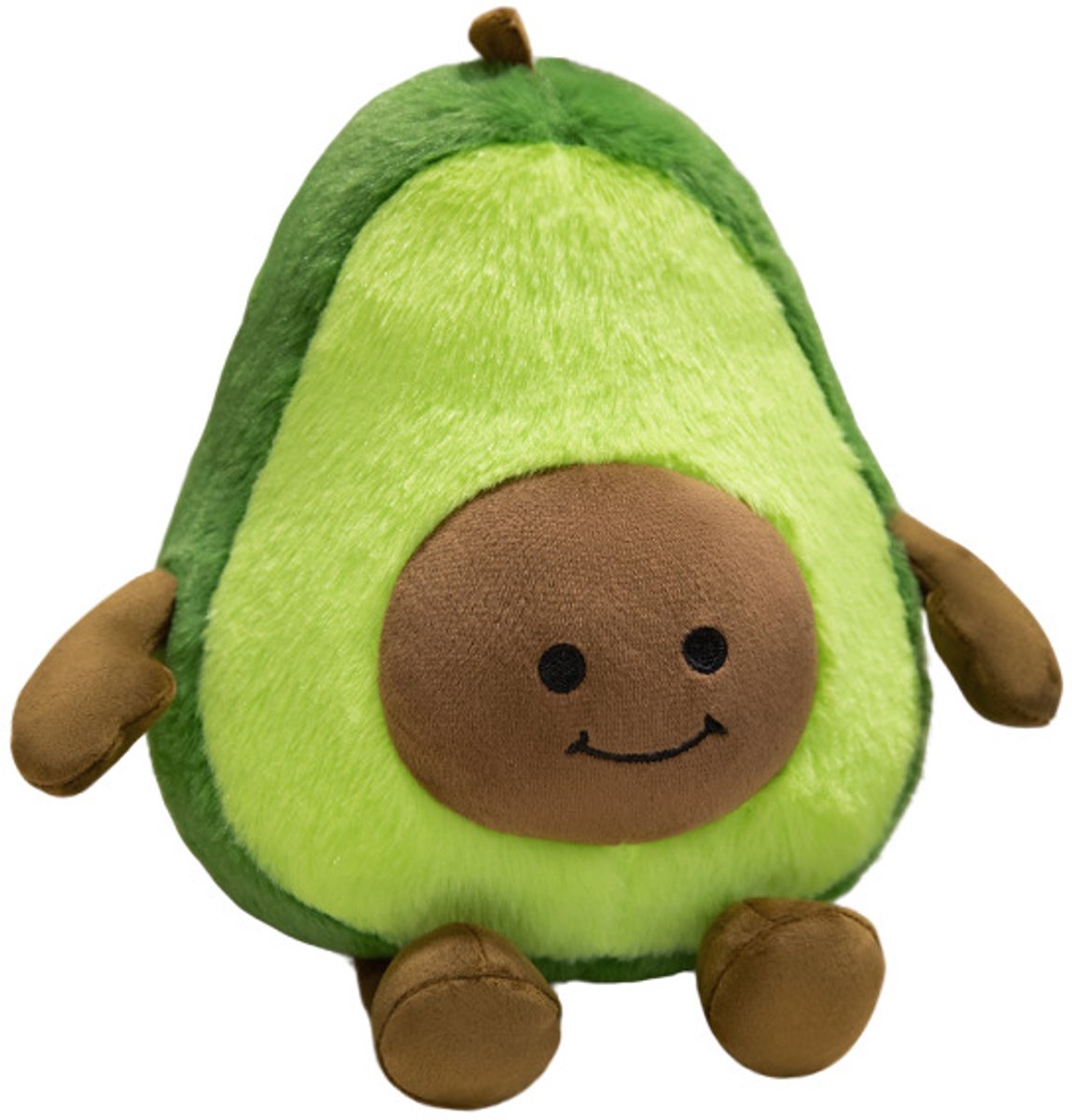 casalora —Avocado knuffel – 30 cm – zacht konijnbont – 3D PP-katoen vulling – schattig cartoon ontwerp – knuffelkussen – cadeau voor kinderen & volwassenen