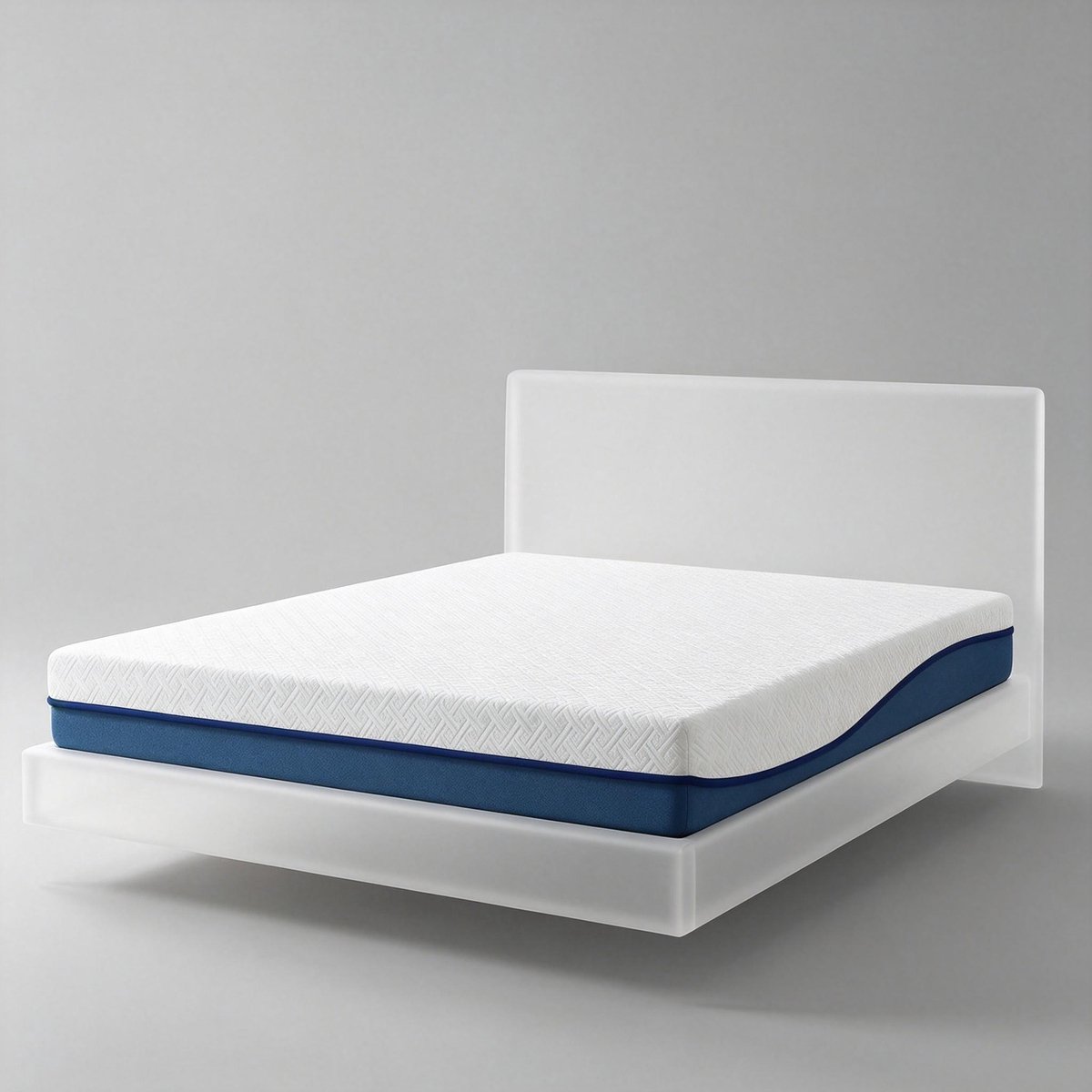 STILVORA Matras 160x200 cm Met matras – Traagschuim met groene thee en gelcomfort – Afneembare hoes – Tweepersoons – Wit Blauw