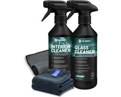 Velorest Interior Cleaning Set - Auto Schoonmaak Set - Ruitenreiniger - Interieur Reiniger - Glasdoek - Microvezel Doek - Auto Schoonmaak Producten