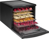 Princess 112398 - Voedseldroger - Droogoven - Dehydrator - 6 RVS drooglades - 35C tot 75C - LED display - BPA-vrij - Zwart - Warmhoudfunctie - Timer - Geschikt voor Fruit, Groente, Kruiden en Vis
