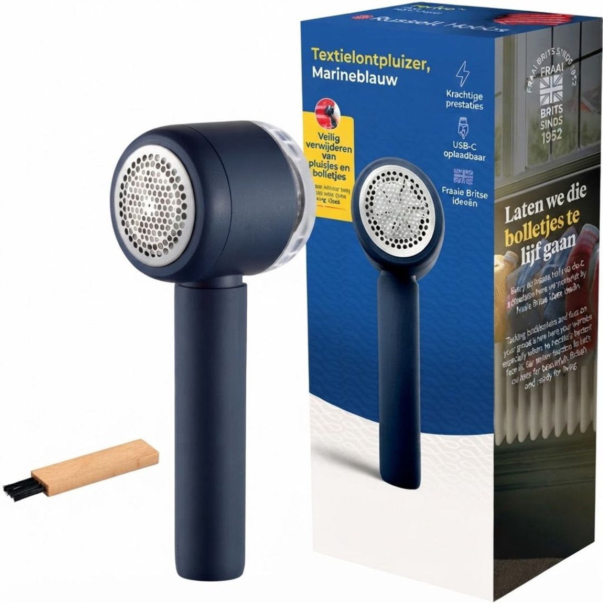JCP® Pluizenverwijderaar - Pluizenverwijderaar Elektrisch - Ontpluizer & Pluizentondeuse - Blauw - 8cm x 7cm x 19cm