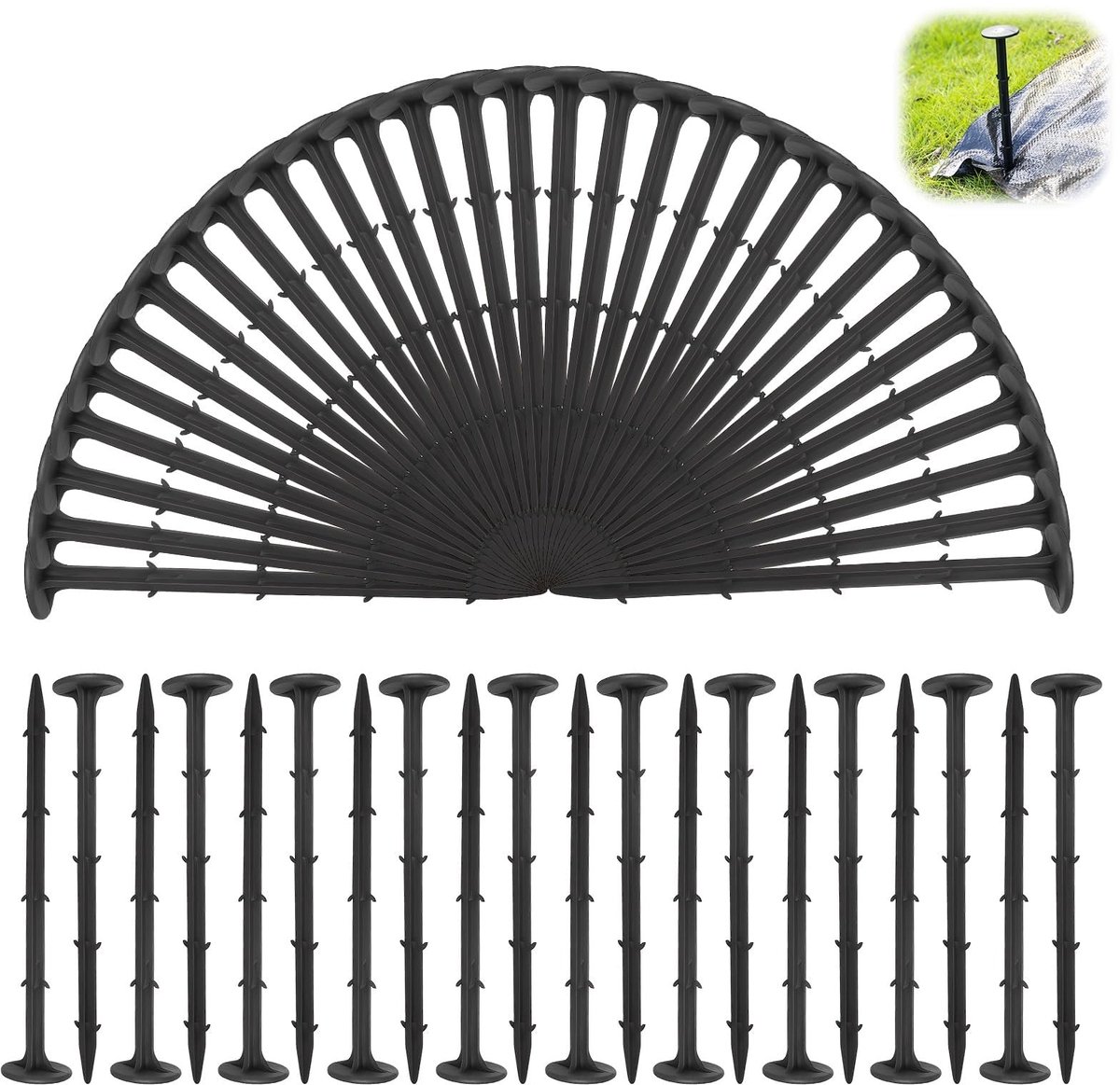 Solidchoice - Grondankers voor Worteldoek en Tuinprojecten - 15 cm Lang, 50 Stuks