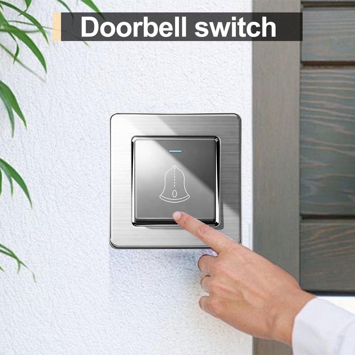 Solidchoice - Deurbelknop Grijs - Modern Design voor Opbouwmontage