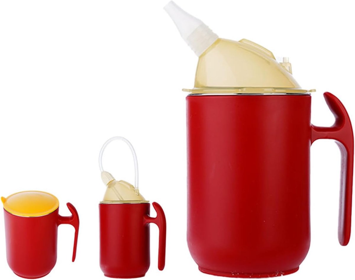 KZQ Lekvrije Roestvrijstalen Drinkbeker 400 ml met Rietje – Voor Ouderen, Mensen met Slikproblemen (Dysfagie) of Beperkingen – Geschikt voor Water, Melk en Soep – Drink- en Voedingshulpmiddel