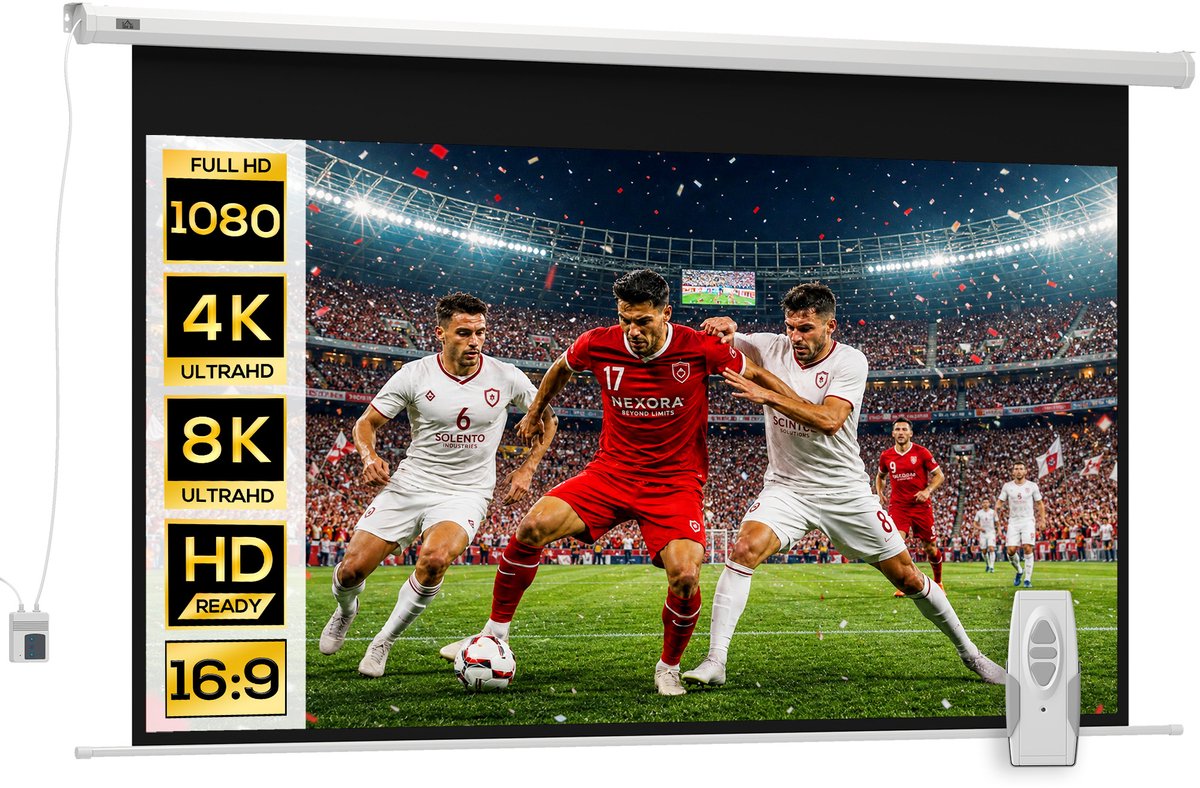 HOMCOM Projection Screen-Kunststoff-251L x 8B x 168H cm-Weiß