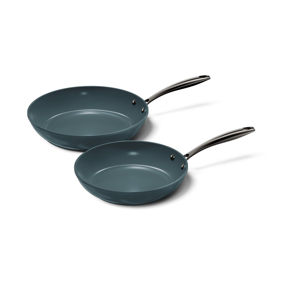Cook & Pan - Slate Koekenpannenset 2-delig - PFAS vrij - Inductie Keramisch - Non stick - 7 jaar garantie - Slate