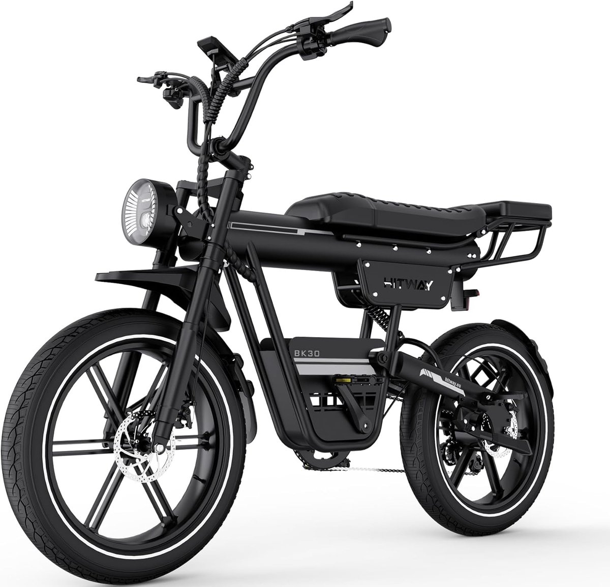 Hitway Elektrische Fiets BK36 - Trendy 20*4.0 Inch Fat Tire City Commuter EBike met Afneembare 48V 10.4Ah Lithium Batterij - Opvouwbaar Mountain E-Bike met 250W Motor - 7 Versnellingen - IP54 Waterdicht