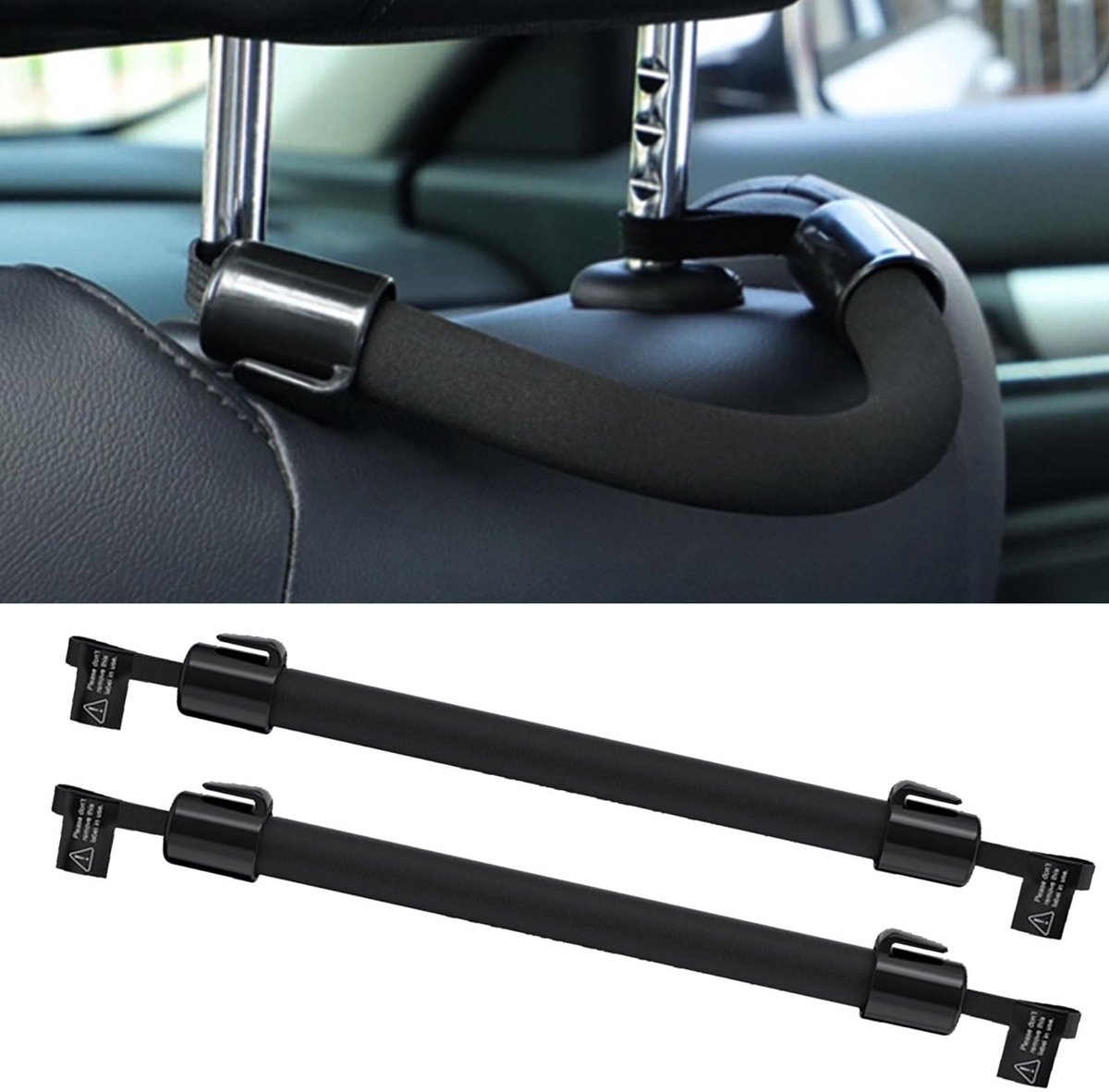 Solidchoice - Auto Hulp Handgreep met Hoofdsteunhouder en Haken