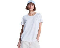 Roxy Ocean Wave Regular Fit T-shirt Met Korte Mouwen Wit S Vrouw