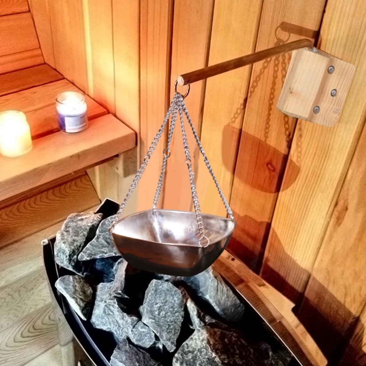 Solidchoice - Wandgemonteerde Aromatherapie Kom van RVS voor Sauna