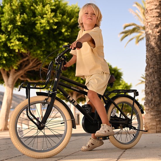 Deryan Cooper Kinderfiets 20 inch - Verstelbaar Stuur en Zadel - Zwart van Deryan — afbeelding 3