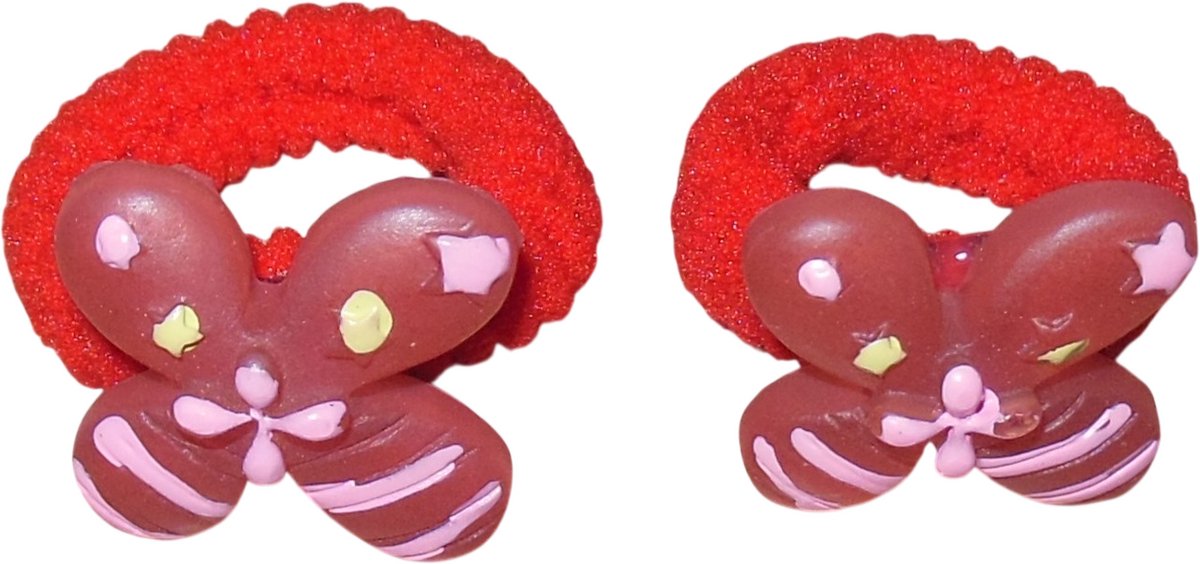 Kinder elastiek met figuurtje rood