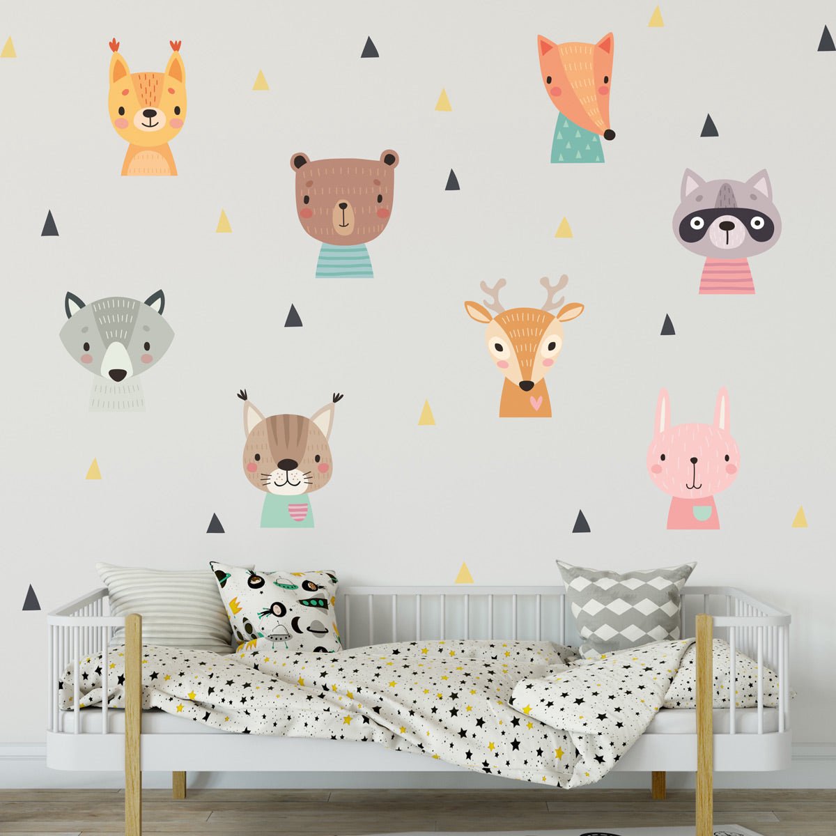 Ambiance Sticker Muurstickers - Babybosdieren - Zelfklevende stickers - 90x135cm Multi color