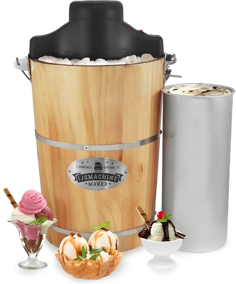 LNMsolutions® Ijsmachine - Ijsmaker Machine - Ijsmaker - Bruin - 63cm x 25cm x 38cm