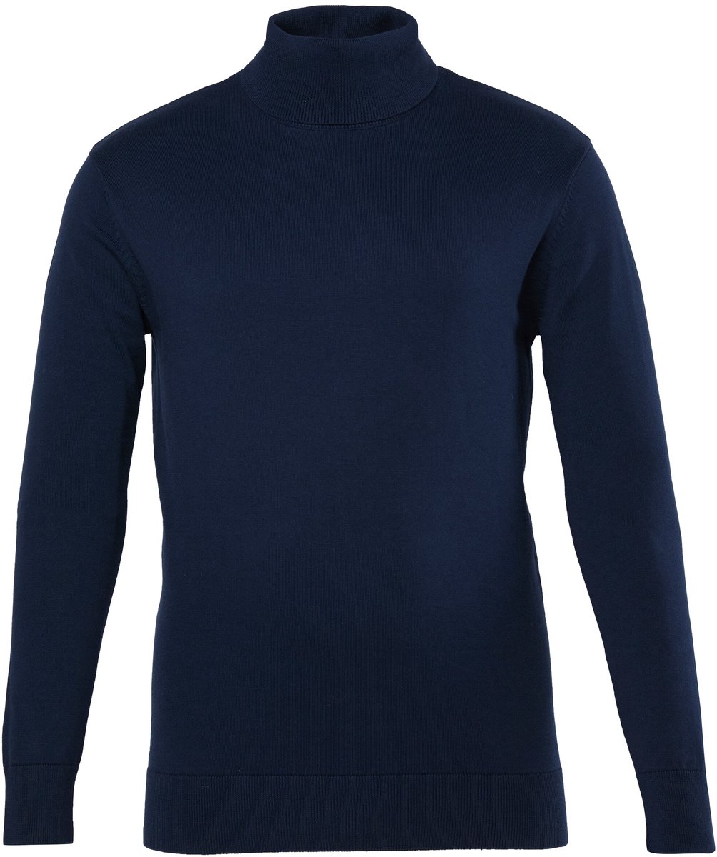 JP 1880 - Heren - Coltrui fijn gebreid katoen tot 7XL - Navy blauw - Maat 4XL