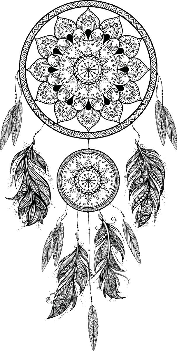Ambiance Sticker Muurstickers - Boheemse dromenvanger - Transparante achtergrond - 195x100cm Multi color