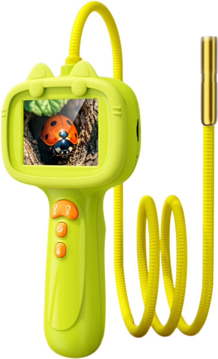 Casalora Kinder Endoscoop Camera met Scherm – Educatief Speelgoed voor Onderzoek en Ontdekking – Flexibele Camera met LED Verlichting (1080P, 0,8 m)
