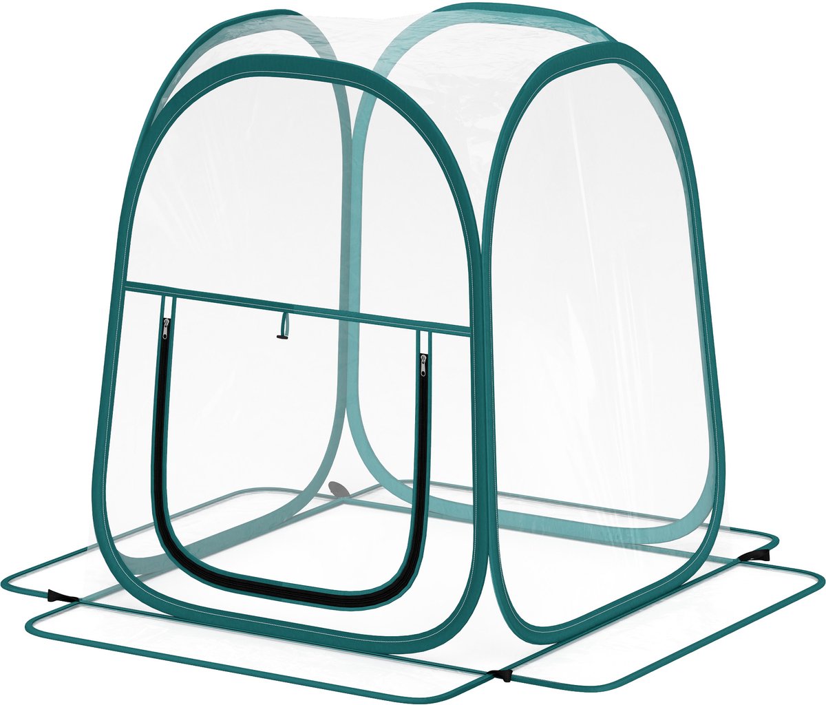 Outsunny Mini Pop-Up Kas PVC 70x70x80 cm - Transparante wintertent