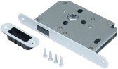 Magneet loopslot met voorplaat en sluitkom mat wit PVD gecoat