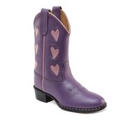 Bootstock Hearts Purple Cowboylaarzen - Kinderen - Paars - Leer