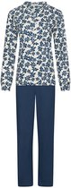 Pastunette - Nordic Bloom - Pyjama - Bio-Katoen - Wit/Blauw - Bloemen - Maat 48