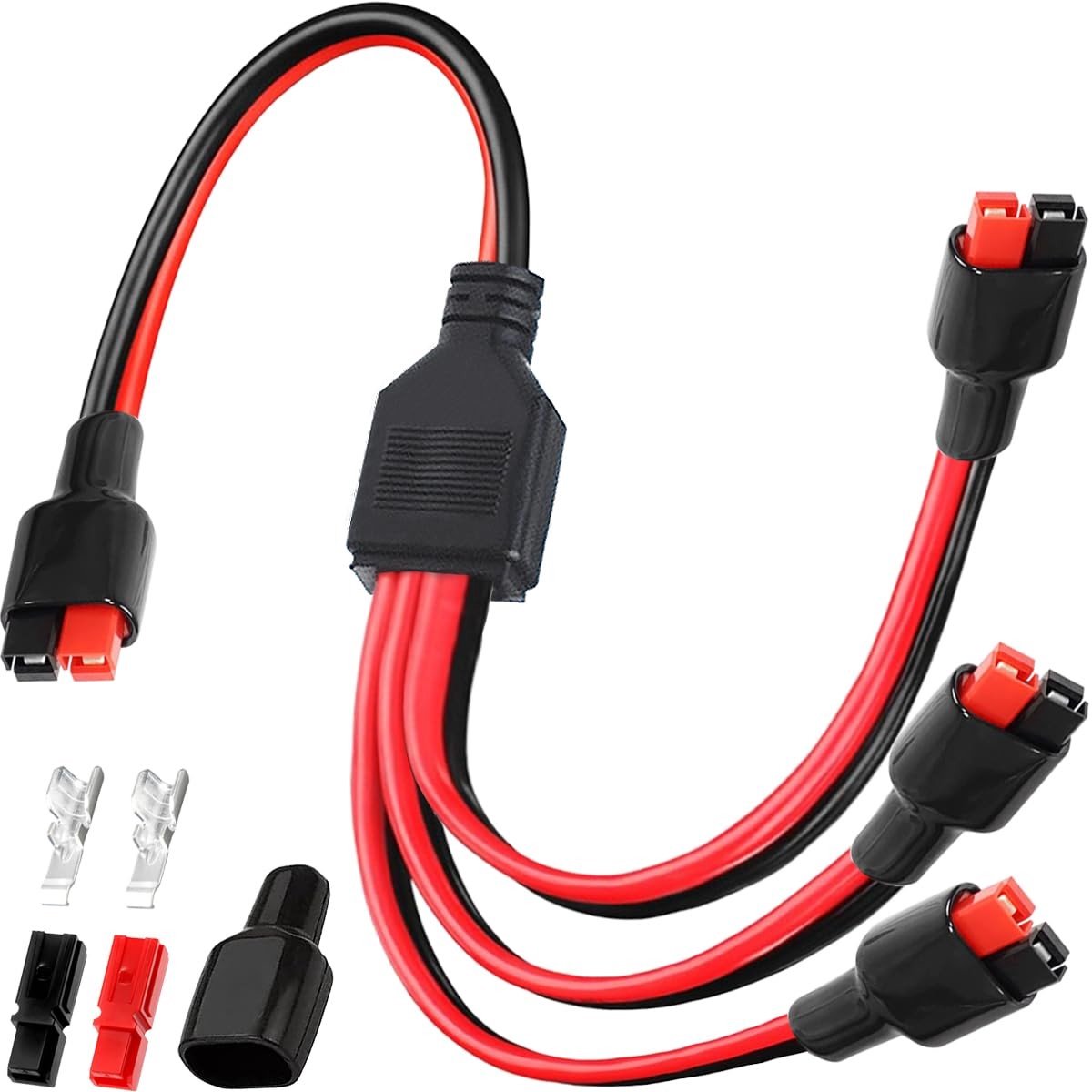 Solidchoice - Anderson Y Splitter Kabel Connector 1 tot 3 - 45A Zonnepaneel Verlengkabel