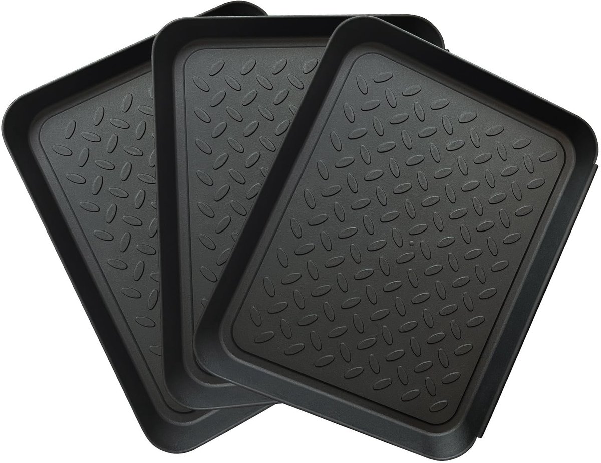 Solidchoice - Set van 3 Schoenenafdruipbakken - Afdruipmat voor Schoenen