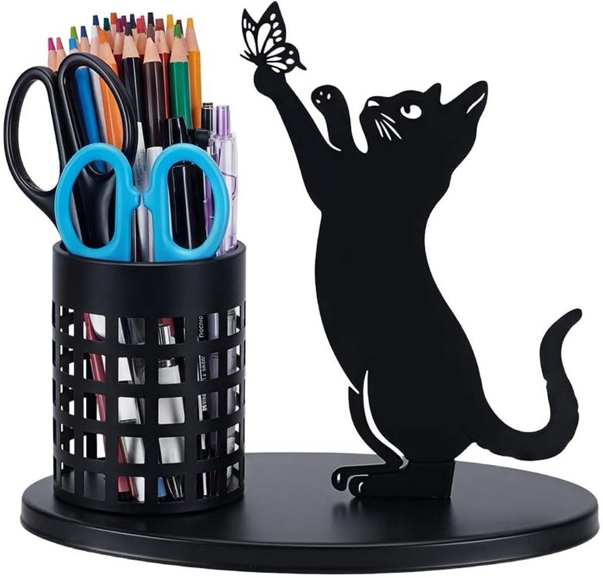 Solidchoice - Schattige Kat Pennenhouder voor Bureau - Unieke Kantooraccessoire