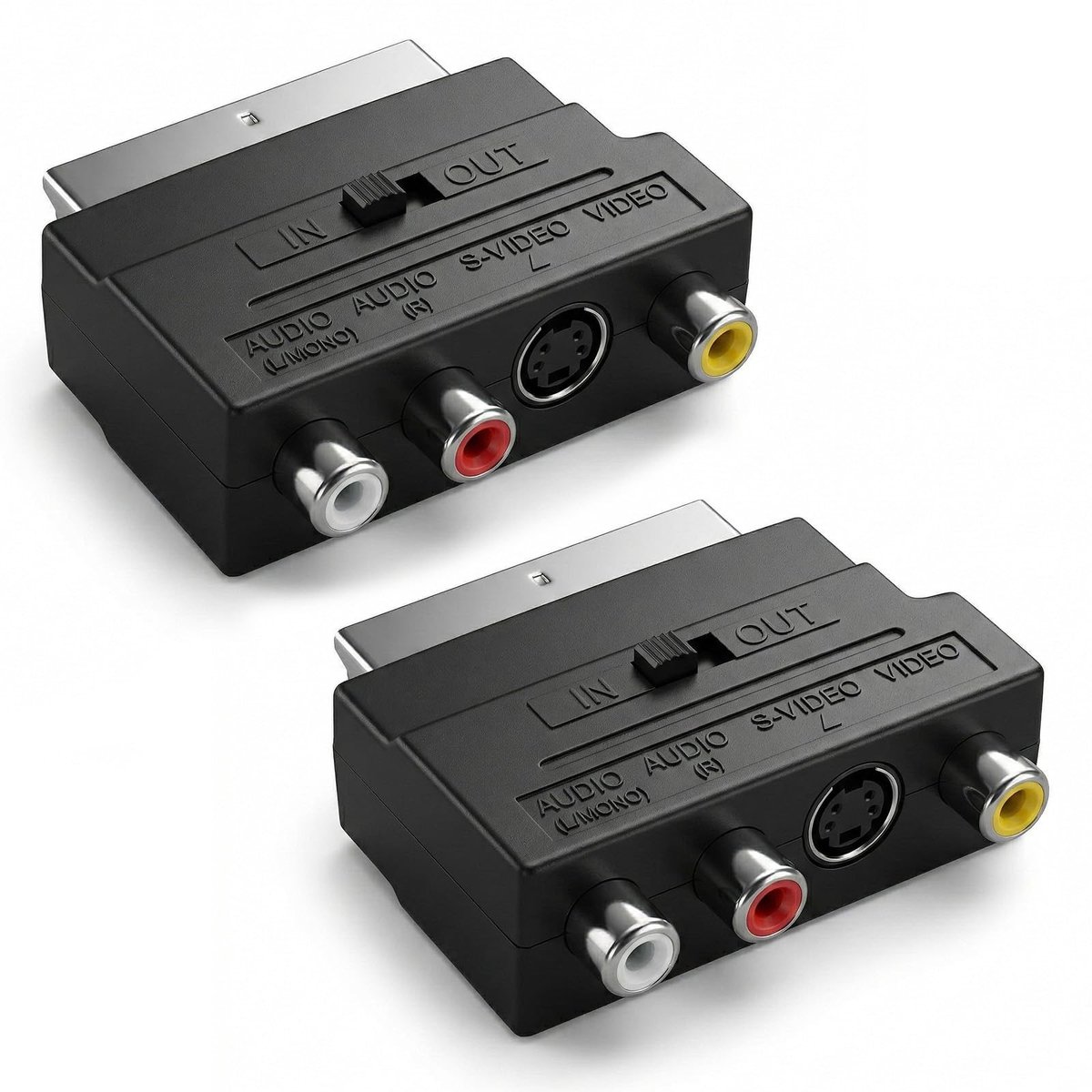 Solidchoice - Scart naar 3x RCA Adapter Set, 2 Stuks