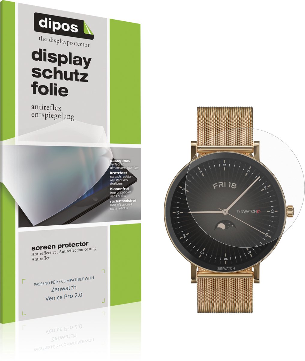 dipos – 6x Matte Beschermfolie geschikt voor Zenwatch Venice Pro 2.0 | Krasbestendige & antireflecterende Screenprotector Ultra-Thin