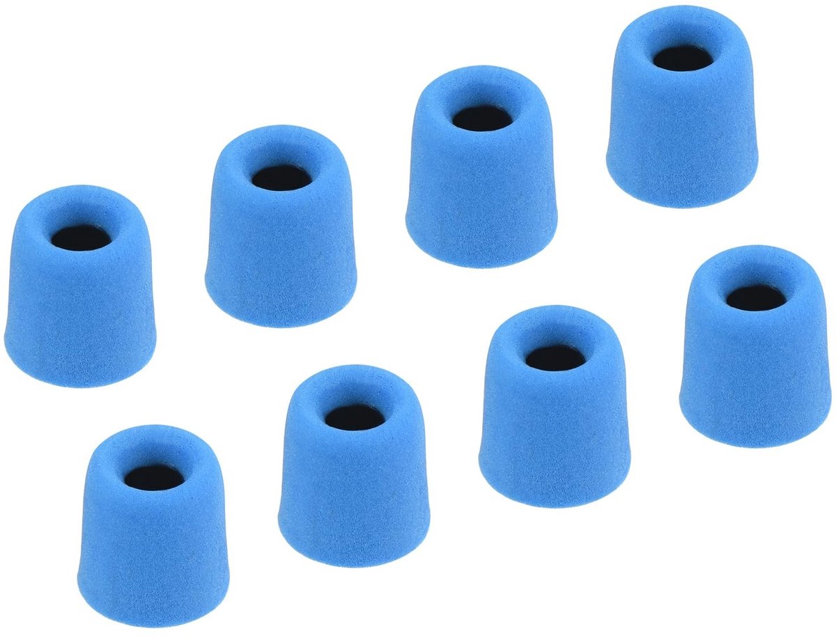 Solidchoice - Foam Vervangende Oordopjes voor Hoofdtelefoons (8 Stuks) - Blauw